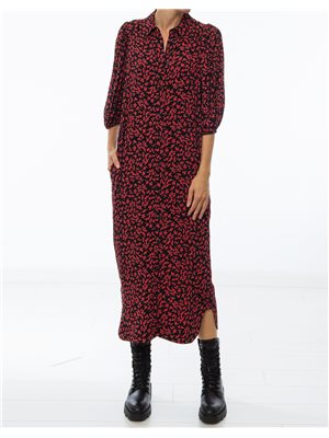 Vestido largo printed ganni